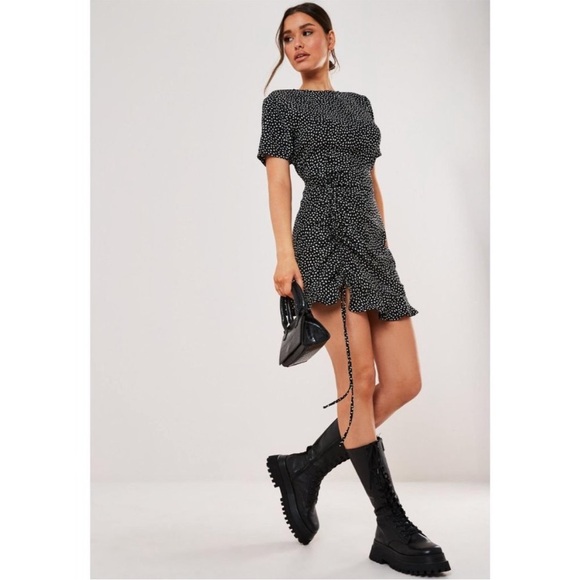 Ruched Ruffle Dress - Picture 4 of 11